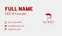 Red Brush Stroke Letter R Business Card Image Preview