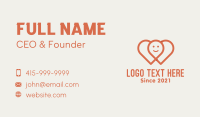 Red Hearts Location Business Card Design