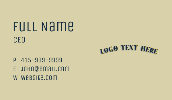 Retro Hipster Firm Business Card Design Image Preview