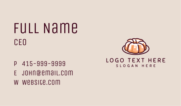 Bundt Cake Baker Business Card Design Image Preview