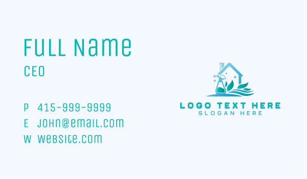 Eco Spray Housekeeping Business Card Design Image Preview
