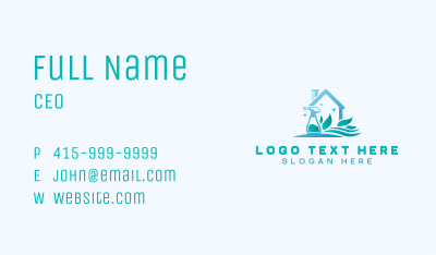 Eco Spray Housekeeping Business Card Image Preview
