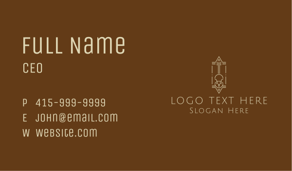Classic Violin  Business Card Design Image Preview