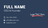 Handwritten Brush Wordmark Business Card Image Preview