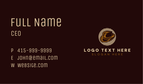 Fedora Hat Apparel Business Card Design Image Preview