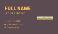 Retro Banner Wordmark Business Card Design