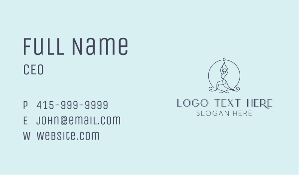 Yoga Chakra Healing Business Card Design Image Preview