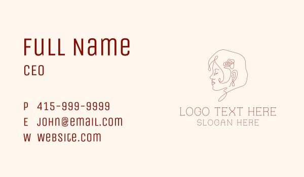 Beauty Salon Woman  Business Card Design Image Preview