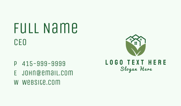 Natural Apartment Neighborhood Business Card Design Image Preview