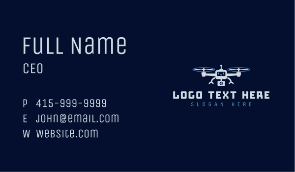 Robot Camera Drone Business Card Design Image Preview