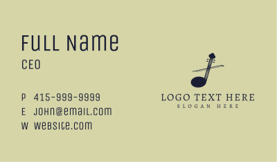 Musical Symbol Violinist Business Card