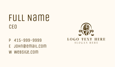 Legal Justice Woman Business Card Image Preview