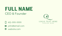 Elegant Leaf Letter Q  Business Card Design