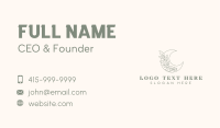 Boho Moon Leaves Business Card Image Preview