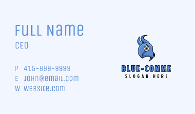 Blue Bird Fang Business Card Image Preview