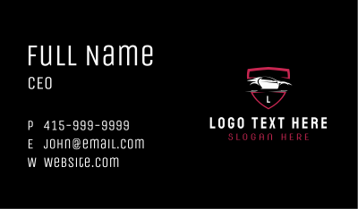 Car Shield Lettermark Business Card Image Preview