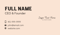 Elegant Script Wordmark Business Card Design