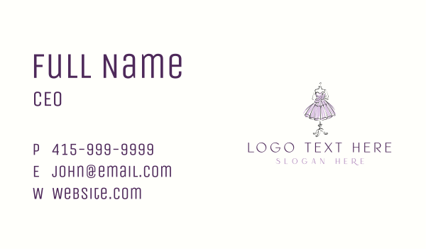 Fashion Mannequin Dress Business Card Design Image Preview