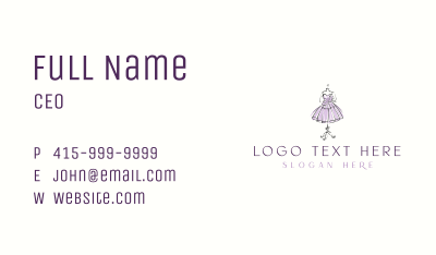 Fashion Mannequin Dress Business Card Image Preview