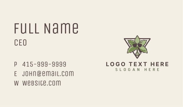 Marijuana Smoking Weed Business Card Design Image Preview