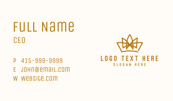 Gold Crown Accessory Business Card Design Image Preview