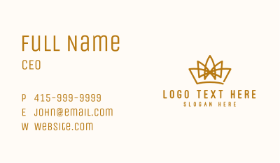 Gold Crown Accessory Business Card Image Preview