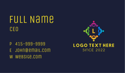 Community Team Lettermark Business Card Image Preview