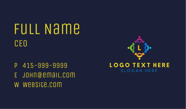 Community Team Lettermark Business Card Design Image Preview