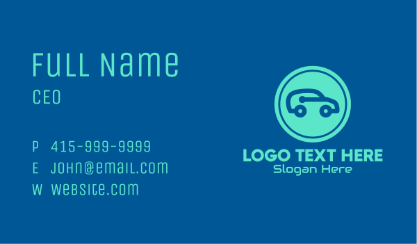 Blue Smart Car Business Card Design Image Preview