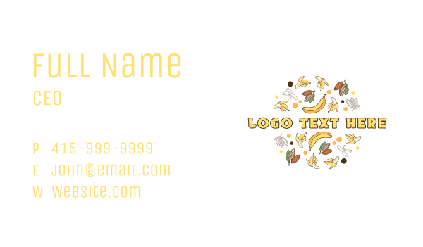 Banana Cocoa Fruit Business Card Design Image Preview