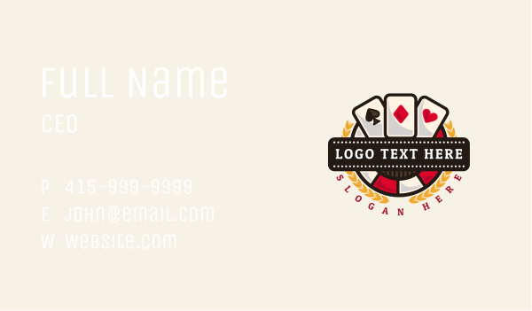 Casino Card Gaming Business Card Design Image Preview