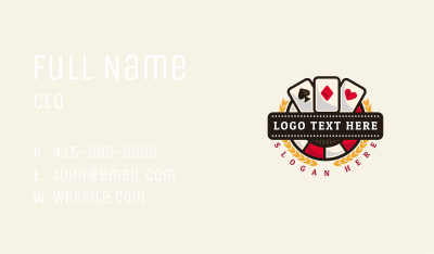 Casino Card Gaming Business Card Image Preview