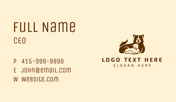 Veterinary Animal Pet Business Card Design Image Preview