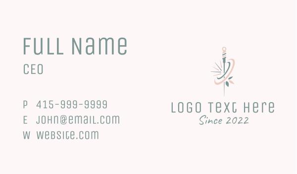 Herb Acupuncture Needle  Business Card Design Image Preview