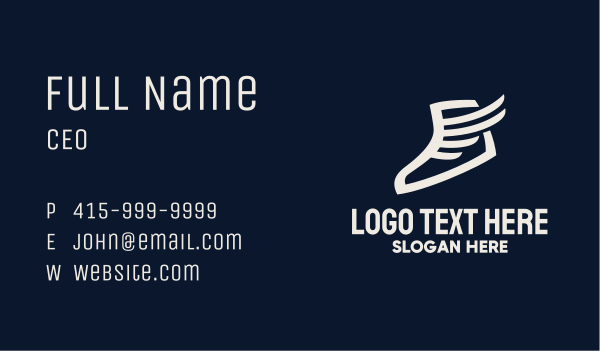 Wing Sneaker Business Card Design Image Preview