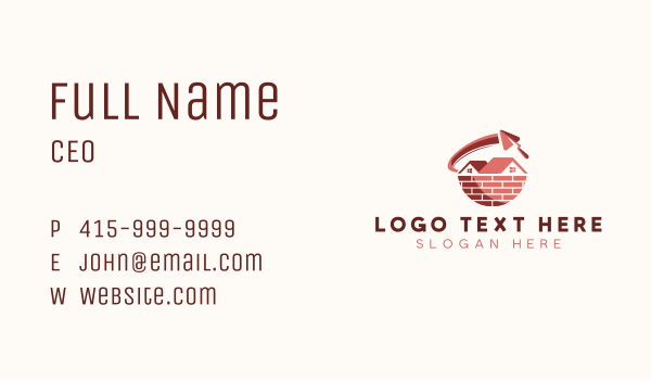 House Brick Cement  Business Card Design Image Preview
