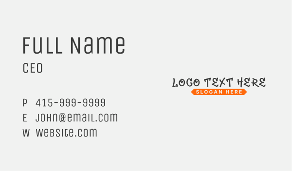 Casual Business Wordmark Business Card Design Image Preview