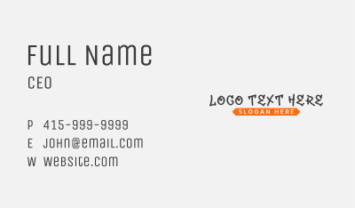 Casual Business Wordmark Business Card Image Preview