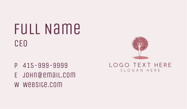 Woman Tree Counseling Business Card Design Image Preview