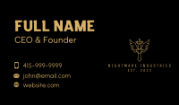 Golden Crown Crucifix Wings Business Card Image Preview