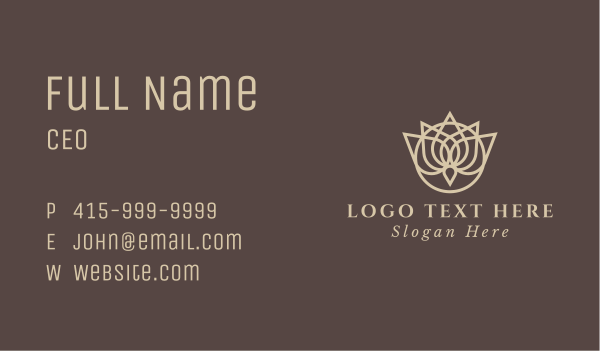 Lotus Aroma Spa Business Card Design Image Preview