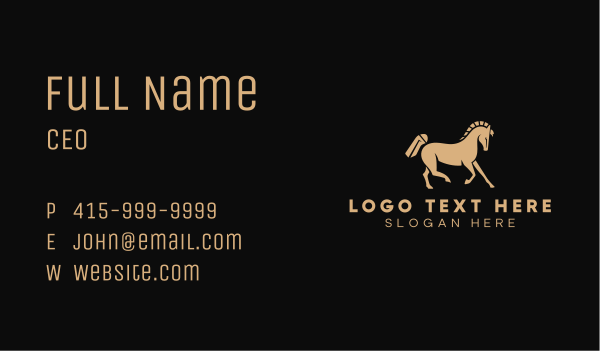 Equestrian Horse Breeding Business Card Design Image Preview