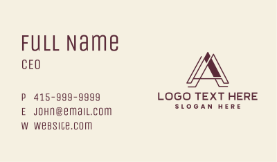 Legal Consulting Letter A  Business Card Image Preview