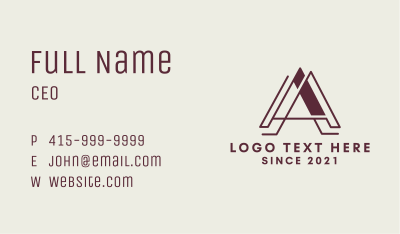 Legal Consulting Letter A  Business Card Image Preview