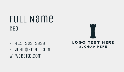 Rook Chess Piece Business Card Image Preview