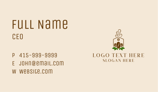 Organic Cafe House Business Card Design Image Preview