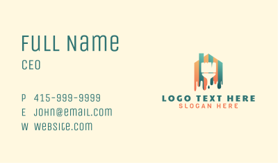 Home Painter Paint Brush Business Card Image Preview