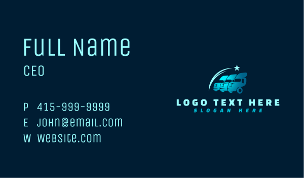 Truck Logistics Automotive Business Card Design Image Preview