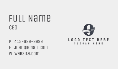 Logistics Swoosh Letter O Business Card Image Preview