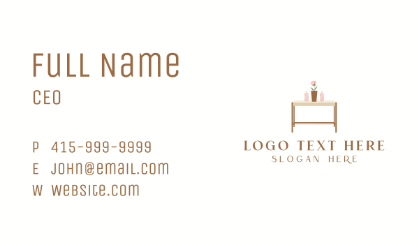 Table Decoration Furniture Business Card Design Image Preview